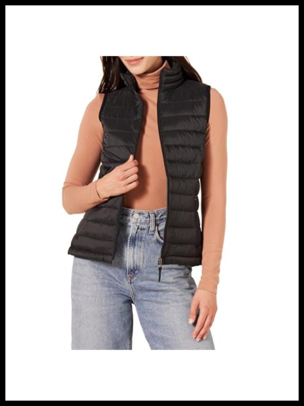 Women's Lightweight Water-Resistant Packable Puffer Vest Quilted Zip Pockets